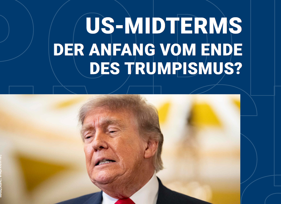 Ausschnitt des Veranstaltungsplakat, zu sehen ist Trump, der sein Gesicht verzieht.