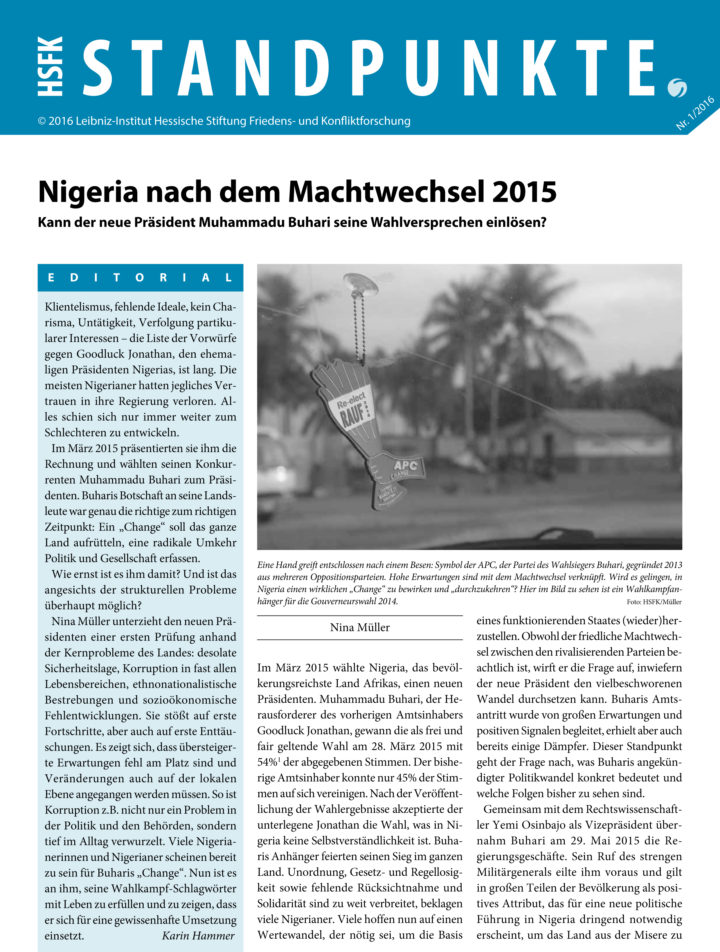 Download: Nigeria nach dem Machtwechsel 2015