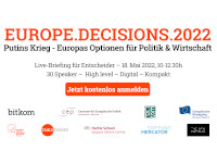 Poster des Events Europe.Decisions.2022