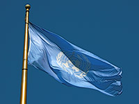 UN-Flagge (Foto: Makaristos, Wikimedia Commons, Public Domain).