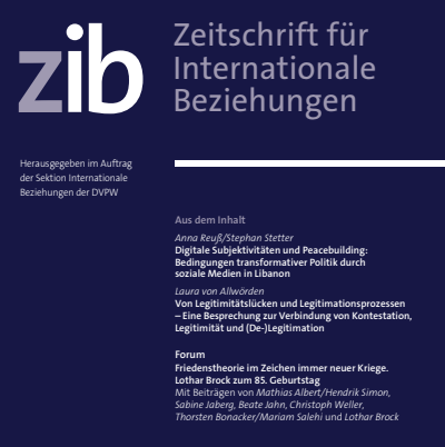 Cover Zeitschrift für Internationale Beziehungen 1/2024