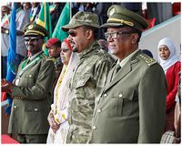 Abiy Ahmed with military commanders 2019 (Photo: Office of the Prime Minister, Ethiopia, Flickr, Public Domain).
