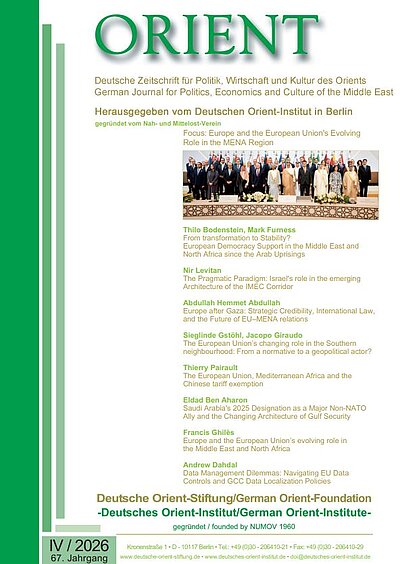 Titelseite der Ausgabe IV/26 des ORIENT-Journals