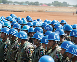 Group of UN peacekeepers